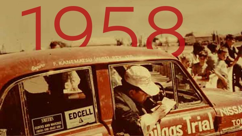 El Nissan 1958 corriendo en el Australian Rally