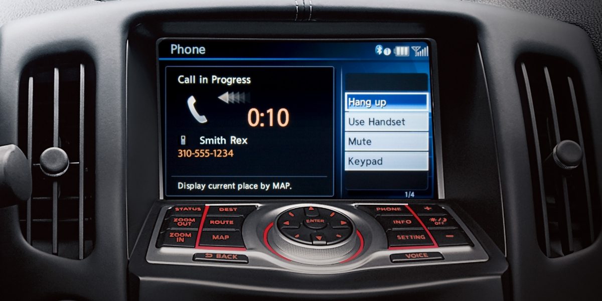 Pantalla del sistema telefónico Bluetooth manos libres del Nissan 370Z Roadster