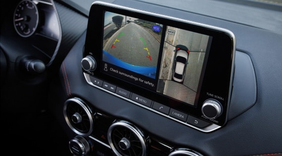 2024 Nissan Sentra touch screen showing Intelligent Around View Monitor.