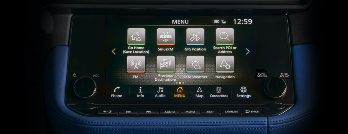 2023 Nissan Z 9-Inch Touch-Screen Display Illustrating Nissanconnect Services