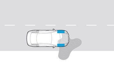 Ilustración del Nissan Altima 2023 atravesando una calle con hielo con el sistema de control de tracción.