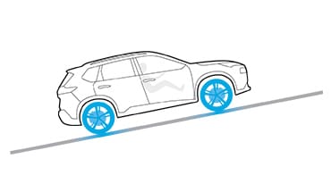 Ilustración de la tecnología de arranque en pendiente del Nissan Armada 2023