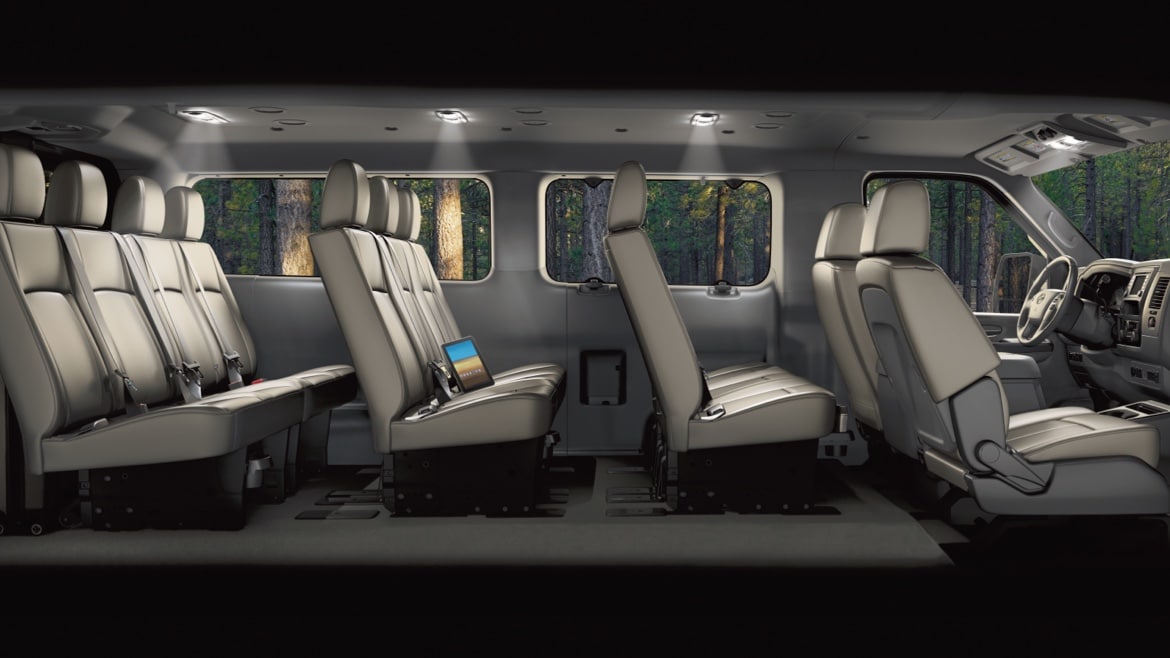 Configuraciones de los asientos de la Nissan NV Passenger
