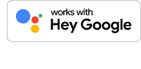 Nissan Leaf with Hey Google logo