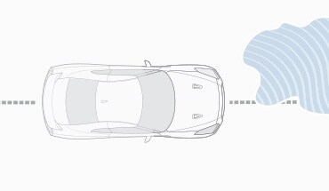 Ilustración del Nissan GT-R 2023 acercándose a un charco 