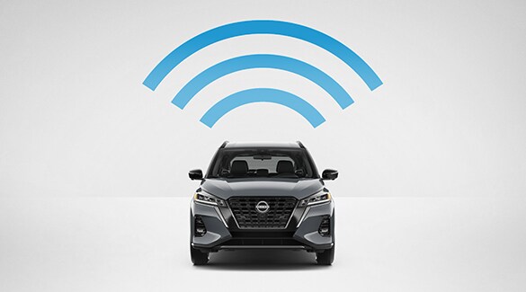 Nissan Kicks 2022 con el símbolo de Wi-Fi en la parte superior