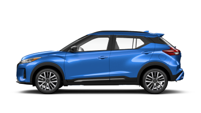 El Nissan Kicks SR 2024 en color Electric Blue Metallic