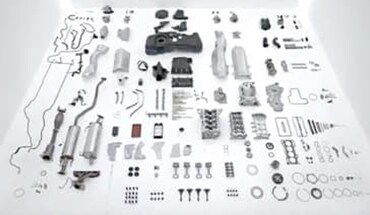 Colección de componentes del motor