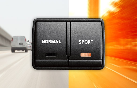 Botones de modalidad de conducción del Nissan Maxima 2023 para los modos Sport y normal.