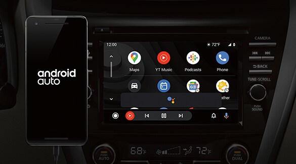 Pantalla táctil del Nissan Murano 2022 con las apps de Android Auto
