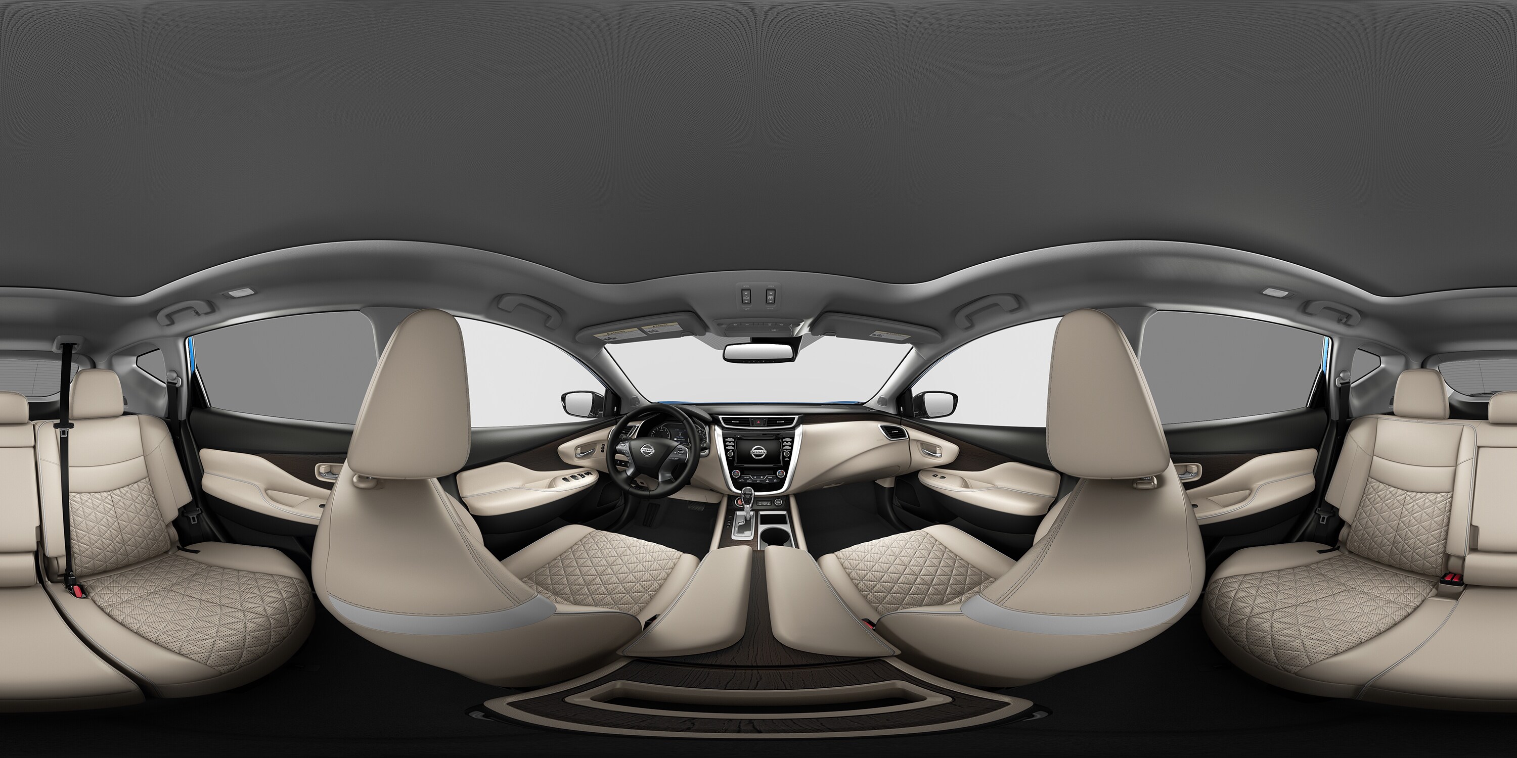 2023 Nissan Murano Platinum interior showing Cashmere semi-aniline leather