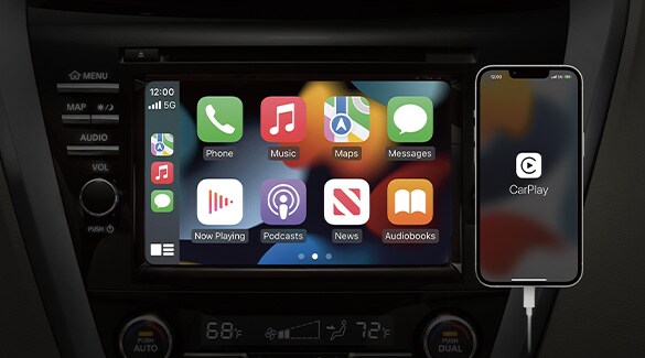 Video de la pantalla táctil de la Nissan Murano 2023 con la app de Apple Carplay.