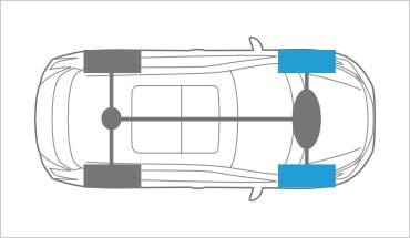 Ilustración del Nissan Murano 2023 que muestra la tracción delantera.