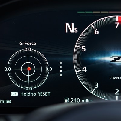 Tablero mostrando la función de control de arranque del Nissan Z 2024
