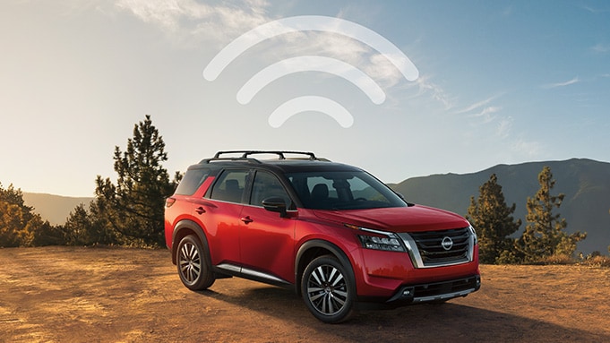 Nissan Pathfinder 2024 con NissanConnect® y cobertura inalámbrica Wi-Fi.