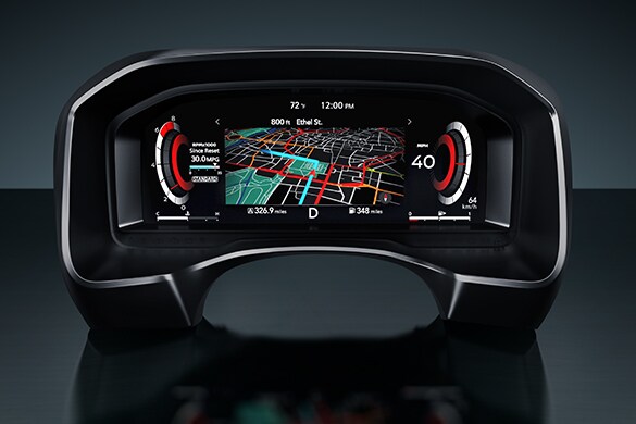 El Nissan Rogue 2023 muestra una pantalla de instrumentos digital personalizable.