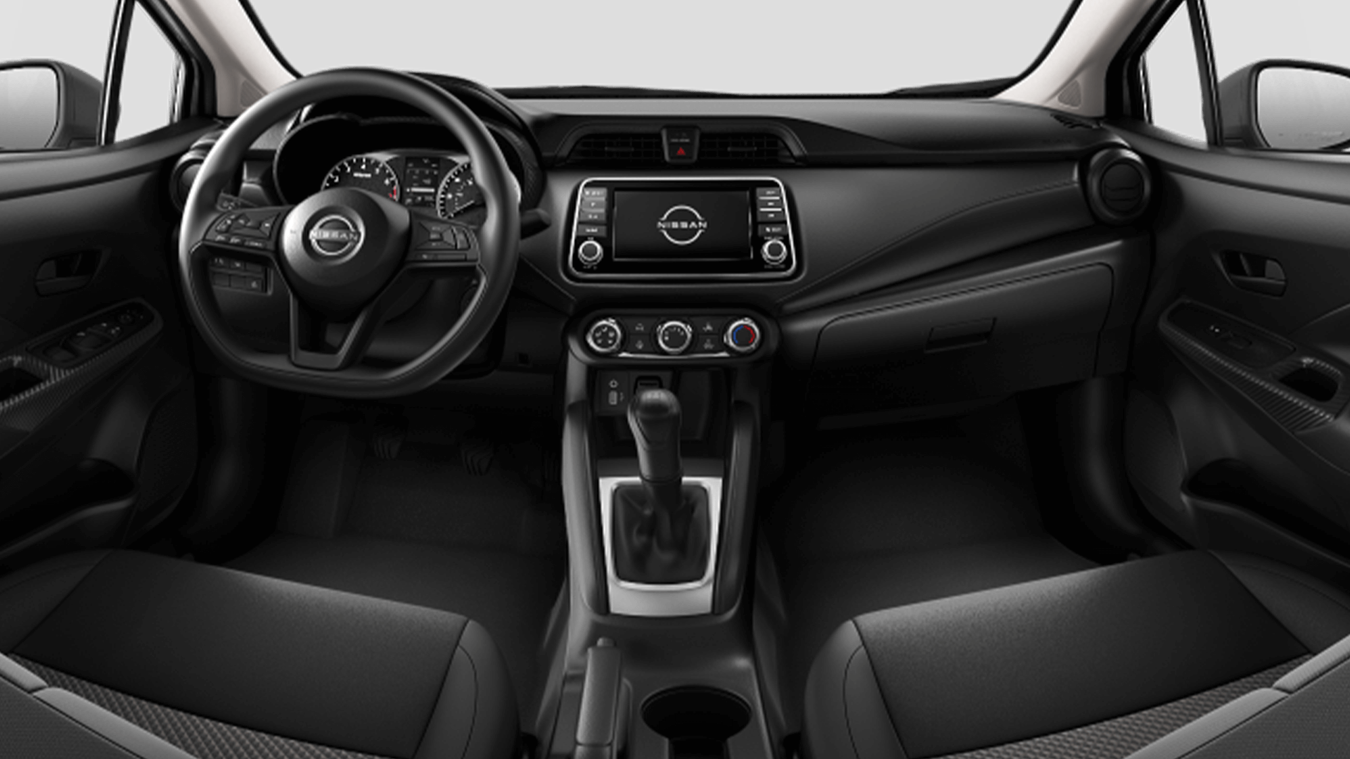 2024 Nissan Versa interior 360 shown in Charcoal Cloth